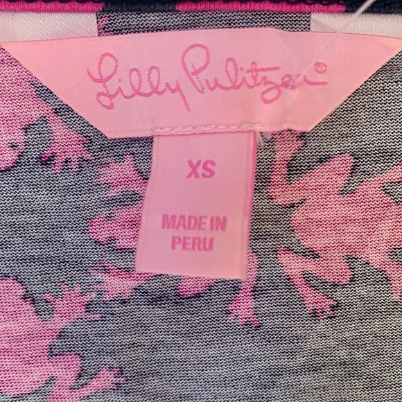 lilly pulitzer get happy frog theme dress Pima cotton pink and purple XS - Picture 2 of 9